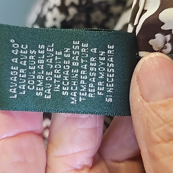 RALPH LAUREN, NWT brown tropical print women's button-down blouse. Size XL - Picture 11 of 12